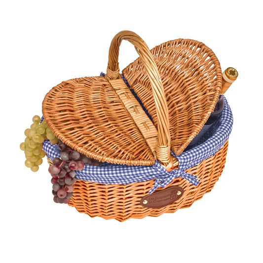 Cestino di vimini Campagne vichy blu