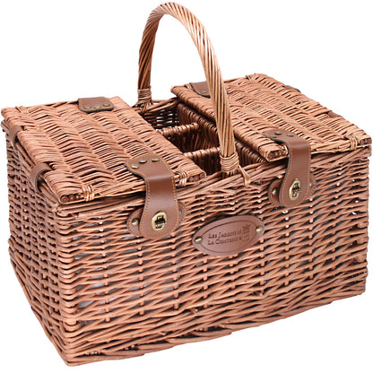 Cestino da picnic di vinimi Saint Germain vichy blu - 4 persone