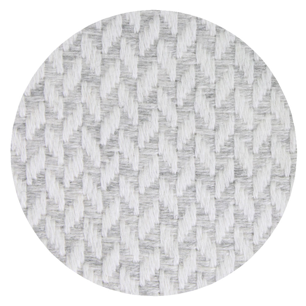 Plaid comfort cashmere e lana, motivo chevron piccolo grigio / avorio - 130 x 230 cm