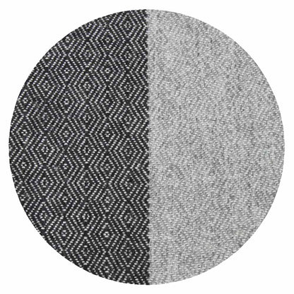 Plaid leggero cashmere e lana con righe Grigio motivo Diamante