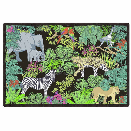 Tovagliette anti-macchia nero (45 x 30 cm) - Set di 6