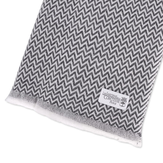 Stola/pashmina con piccoli motivi a spina di pesce Grigio Antracite