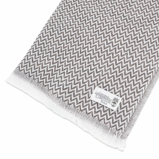 Stola/pashmina con piccoli motivi a spina di pesce Marrone Glassato