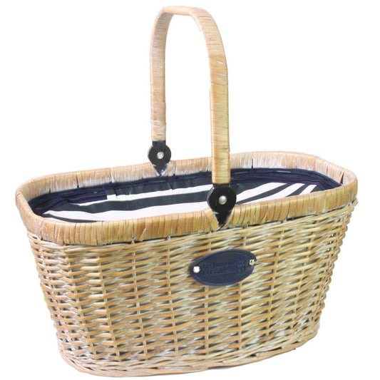 Cestino isotermico in vimini sbiancato Chantilly Marine